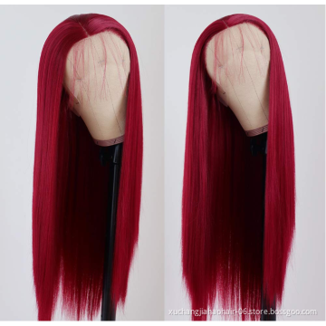 Wholesale  HD Full Lace burgundy Human Hair Wigs For Black Women Brazilian Virgin Hair Transparent Lace Front Wig